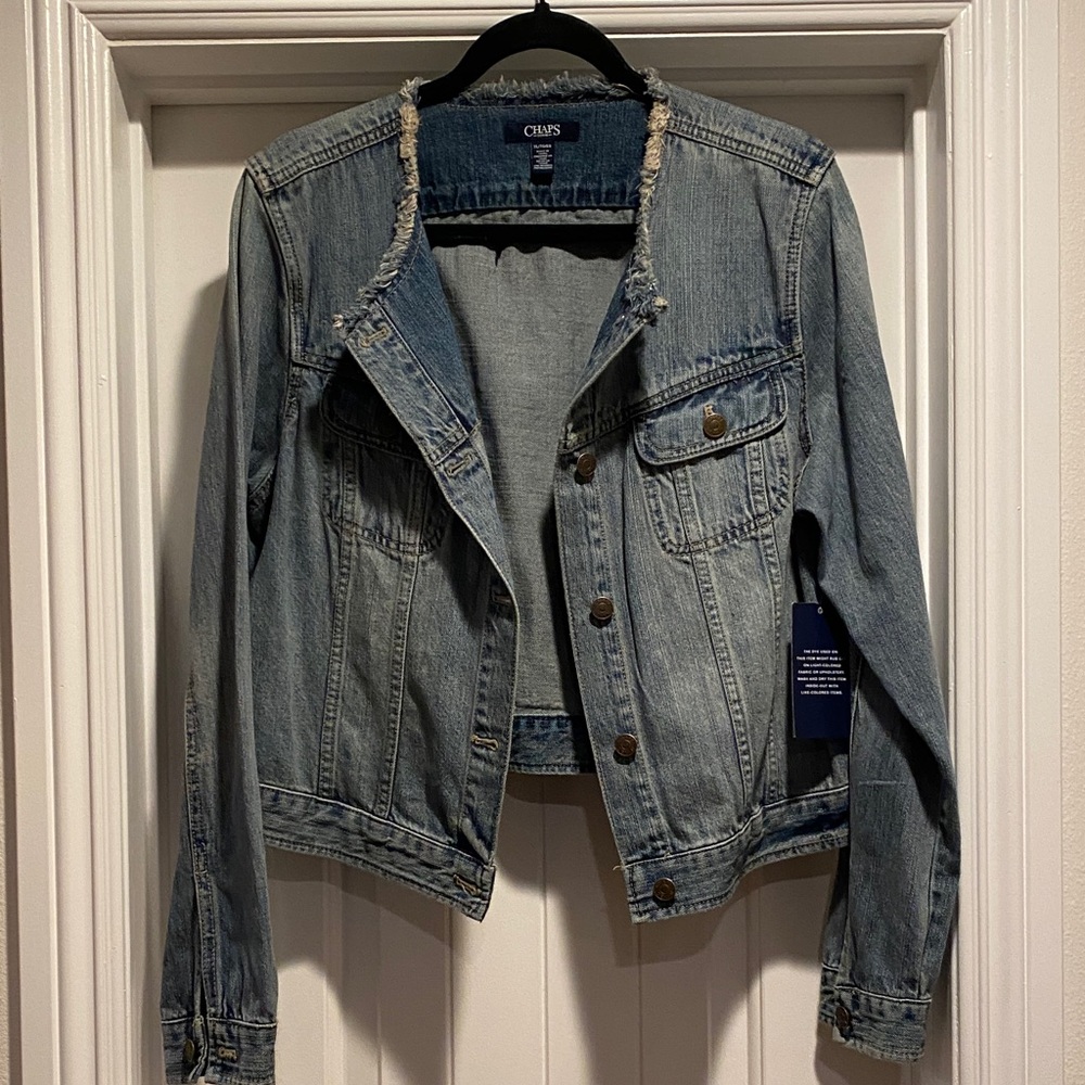 Chaps Women's Light Blue Jean Jacket
